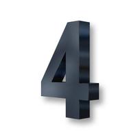 Metzler 3D namo numeris | nerūdijantis plienas | antracito pilka | aukštis 20 cm | 4