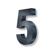 Metzler 3D namo numeris | nerūdijantis plienas | antracito pilka | aukštis 20 cm | 5