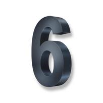 Metzler 3D namo numeris | nerūdijantis plienas | antracito pilka | aukštis 20 cm | 6