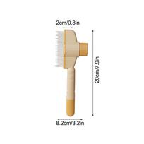 Dog Comb Self-Cleaning Hair Removal Brush Dog Cat Slicker Combs For Pets Shedding Ergonomic Grooming Brush Pet Flea Comb