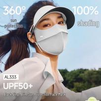 Beneunder Women's Full Face Sun Mask with Brim melsvai pilka