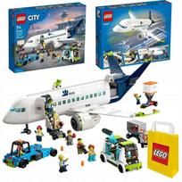 Lego City Model Samolot Pasażerski Samochód Autobus Holownik 9Figurek 60367