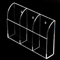 Wall Mounted Remote Control Holder 2/3 Grids Makeup Organizer Pen Storage Box  Bedside 2 grids