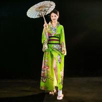 Cosplay Costume Traditional Japanese Kimono Printed Floral Elegance Sakura Girl Kimono Dress Asian Japanese Style
