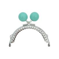 Mini Metal Purse Frame Kiss Clasp Bag Hardware Candy Color Bag Kiss Clasp Lock Purse Clasp Frame Bag Making šviesiai mėlyna spalva