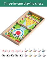 Wooden Kids Bounce Chess Board Game For Family Interaction