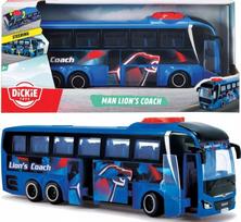 Autobus Man Lion's Coach Miejski Turystyczny Niebieski Otwierane Drzwi 26Cm