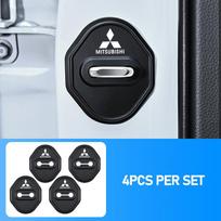Car Door Lock Cover Silicone Anti-Collision Pad for Mitsubishi ASX Lancer Cordia Pajero Outlander Eclipse Galant Mirage L200 EVO juoda