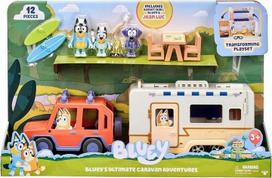 Bluey Niesamowite Przygody Auto + Przyczepa Kampingowa Karawaning Figurki