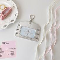 Korean Idol PU Photocard Holder DIY Bus Card Holder Cute Balletcore  Photocard Holder  Outdoor Horizontal