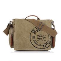 Vyriškos madingos drobės peties rankinės Verslo kelionėms Crossbody krepšiai Vyriški Messenger krepšiai Portfelis Vyriška rankinė Tote Rankinė kišenė 38x10x30cm šviesios chaki spalvos
