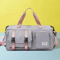 Gym Bag Waterproof Fitness Bag Sport Men Women Bag Outdoor Fitness Portable Gym Bags Ultralight Yoga Bag Travel Camping Backpack šviesiai pilka spalva