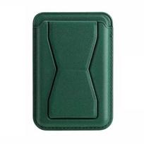 For Magsafe Wallet Phone Card Holder Accessories Anti-theft Wallet Case Leather Safety Card Bag for iPhone 15 14 13 ProMax žalia