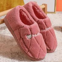 Įprastos unisex šlepetės poros šlepetės namuose ir buityje šiltos medvilninės šlepetės 36-37 vyno raudonos spalvos