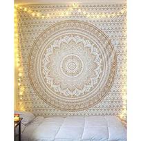 Rajrang tapestry large mandala for bedroom 75x100 juoda