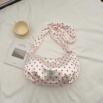 Spring New Dot Satin Cloud Shoulder Bag Women Korean Lazy Style Crossbody Bag Fashi and Versatile for Daily Use Commuting Bag balta