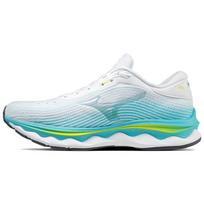 Mizuno Wave Sky 5 Womens Low Top Running Shoes White Blue J1GD210200 36.5