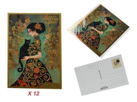 Zestaw 12 Pocztówek Kartki Pocztowe Malarstwo Gustav Klimt Prezent Box