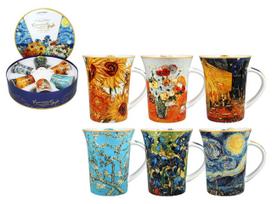 6 puodelių rinkinys dėžutėje Van Goghas Rinkinys kavai, arbatai Dovana 12vnt.