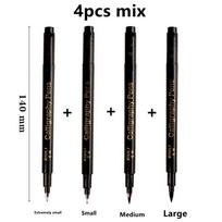 4Pcs Calligraphy Art Marker Pens Brush Pen Art Marker Craft Supplies Art Writing Office School Supplies Stationery Student