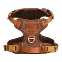 Vintage Leather Pet Chest Strap Anti-blast Reflective Dog Chest Strap Anti-break Free Dog Leash (Brown,XXS) ruda