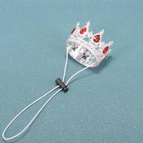 Hot Alloy Rhinestone Pet Crown Gold/Silver Adjustable Cord Sparkling Tiara Electroplated Pet Hats for Dogs Cats