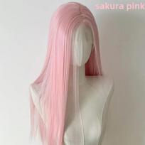 Šviesiai rožiniai moteriški perukai 13x4 nėriniuoti priekiniai perukai 26 colių ilgio tiesūs sintetiniai perukai Minkštas natūralus karščiui atsparus pluoštas Cosplay perukas gray