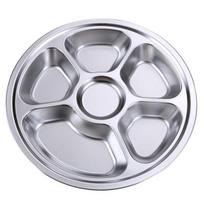 Vakarienės lėkštė Daugkartinio naudojimo Galima plauti indaplovėje Didelės talpos Indai Nerūdijantis plienas 2/3/4/5/6 skyriai Apvali Stačiakampė Serviravimo lėkštė mokyklai L
