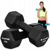 Hantle Neoprenowe Hantelki 2X5Kg Zestaw Fitness 10Kg Ciężarki Do Ćwiczeń