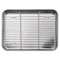 Food-Grade Baking Pan with Rack Removable Steaming Cooling Racks Food Cooling Tray  Household 31x24cm