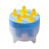 Plastic 6 Grid Ice Cream Mold Easy To Release Ice Pop Mold Durable Ice Candy Maker  Milk mėlyna