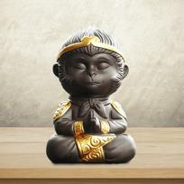 Figurine Clay Decoration Souvenir Home Decor Kung Fu Tea Pet for Shelf Desk Yoga Room Birthday