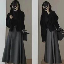Autumn Thin Casual Short Woolen Loose Women's Jackets Winter Fashion Long Sleeve Elegant Vintage Coats Women Outerwear Slim Office Ladies Jacket 25416 M juoda