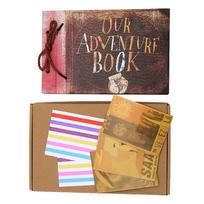 DIY Scrapbook Albums Vintage Adventure Travel Diary Photo Book Binder Hardcover Photo Memory Albums