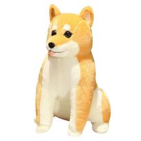 Didelis tikroviškas Shiba Inu šuns pliušinis žaislas Realistiškas gyvūnas Sėdintis šuniukas Lėlės Iškamšti minkšti animaciniai žaislai vaikams Gimtadienio dovana 35cm ruda