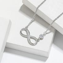 8 characters love infinite necklace, high-end simplicity Mobius infinite symbol necklace