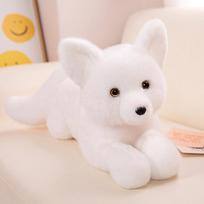 45cm-90cm Cute Simulation Foxes Plush Toy Fluffy Lying Pillow Stuffed Fox Backrest Sleeping Doll Room Decoration Birthday Gift 45cm