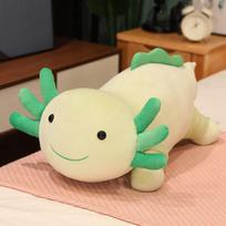 Giant Colorful Newt Plush Toy Stuffed Cute Axolotl Salamander Fuzzy Long Plush Fish Appeasing Long Pillow Cushion Kids Gift 30cm