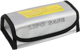 Lipo Baterijos Ugniai Atsparus Saugos Maišelis – Aukštos Kokybės Apsauga Įkrovimo Metu – 185x75x60 mm – Sidabrinis sidabras