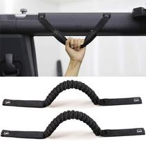 2pcs Black Roll Bar Grab Handles Non-Slip Handle Grip For 2021-2022 Ford Bronco
