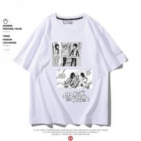 Summer 100% cotton T-shirt attack giant Wings of Freedom clothing Sergeant Alan Mikasa around short-sleeved men S