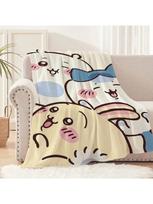 Cartoon C-ChiikawaS Cute Blanket Soft Comfortable Nap Plush Suitable For Iiving Room Office Bedroom Birthday Home  Gift 75X95CM pilka spalva