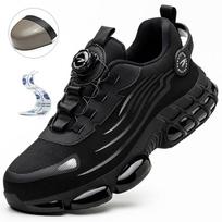 Rotating Button New Safety Shoes Women Anti-Smash Anti-Puncture Work Shoes Fashion Women Sport Shoes Security Protective Boots 37