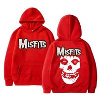 Siaubo Punk Misfits Kaukolės Roko Spaudinio Gobtuvėlis Vyriškas Vilnos Medvilninis Džemperis Vyrams Moterims Gotikinis Vintage Ilgomis Rankovėmis Per dydį Gobtuvėliai S