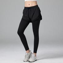 Quick-Dry High Waist Two-Piece Yoga Pants - Hip Lifting, Tummy Control, Elastic Running & Fitness Wear for Women 6/M (100-115 lbs recommended) juoda