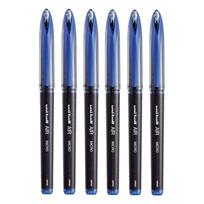 uni-ball Air UBA188M 0.5mm Roller Ball Pen Blue Ink Waterproof Smudge Free Pack of 6