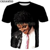 Nauji šaunūs marškinėliai vyrams moterims dainininkas Michael Jackson 3D spausdinimo marškinėliai laisvalaikio Harajuku stiliaus gatvės drabužių viršutiniai drabužiai XXS