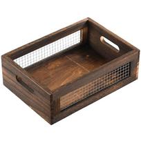 Medinis stalviršio krepšys Geležinio tinklelio duonos dėžės Naujas laikymo organizatorius Vaisiai Daržovės S-Wooden