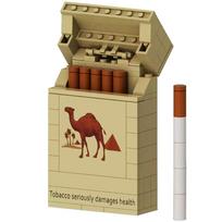 MOC Naujas Kolekcionuojamas Prekės Ženklas Cigarečių Dėžutė Rūkymo Blokinukai Raudona Geltona Žalia Kūrybinis Statybinių Blokelių Rinkinys Šaunus Streso Malšinimo Žaislas Dovana