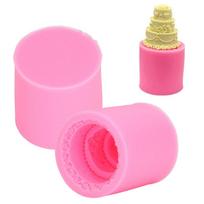 2pcs Fondant & Gum Paste Mould Pink Fondant Mould Soft Non Stick Silicone Fondant Mould Durable Chocolate Mould Handmade Soap šviesiai pilka spalva